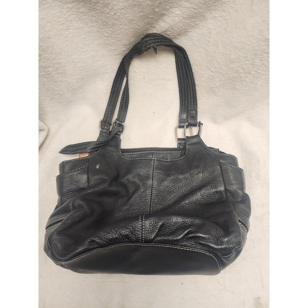 The Sak Leather Shoulder Bag Black Pebbled Leather Purse